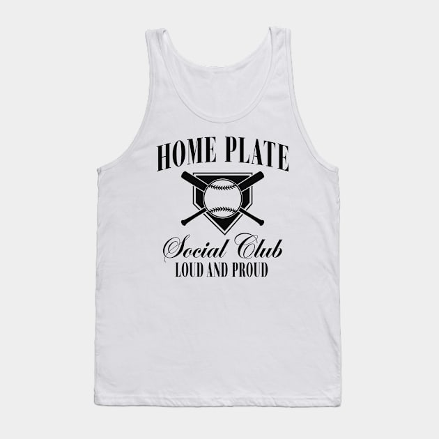 Home Plate  Social Club, baseball mom Midday, Softball Mom, Softball Tank Top by SmilArt